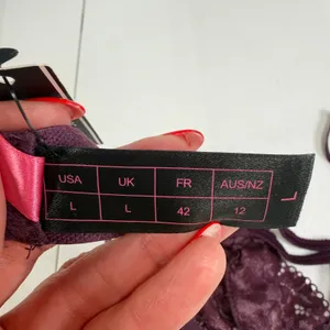 Vera Large Cage Bralette Plum Purple Lace Strappy Adjustable 30018 New Sexy Edgy thumbnail 8