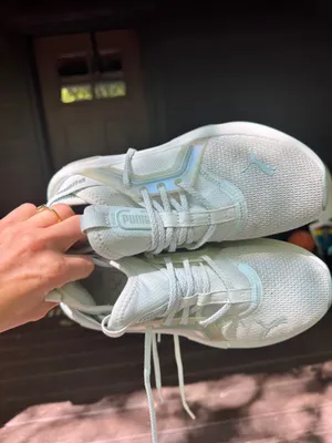 Blue shimmer puma shoes thumbnail 4