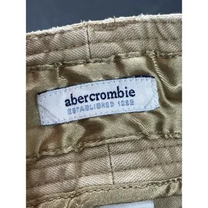 Abercrombie & Fitch Khaki Cargo Capri Pants Women Y2K Grunge Utility Low Rise thumbnail 5