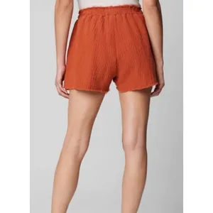 Blank NYC Shorts Size Medium Gauzy High Rise Rust Orange NWT Distressed Pullon thumbnail 2