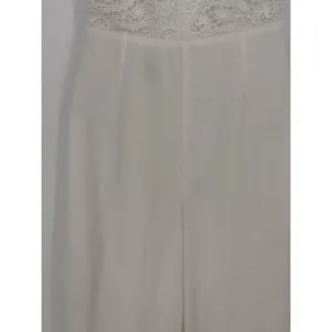 Windsor Grand Allure Cutout Boho Jumpsuit Bachelorette Bridal White‎ — M Bin12 thumbnail 3
