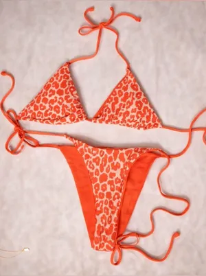 Source Unknown 🧡 Neon Leopard Print Bikini Set 🐆 thumbnail 1