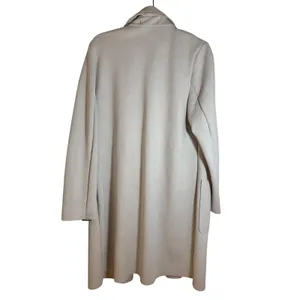 New! Joan Vass Faux‎ Leather Open Front Drape Collar Coat L thumbnail 10