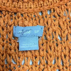Aerie‎ Women Burnt Orange Crochet Open Knit Tank Top Scoop Neck Small EUC Boho thumbnail 3