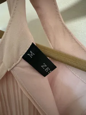 Light Pink Pleated Tiered Dress thumbnail 3