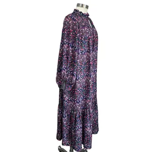 Y.A.S Yasmalone Oversized Floral Long Sleeve Maxi Dress‎ Boho 7/8 Sz Small thumbnail 4