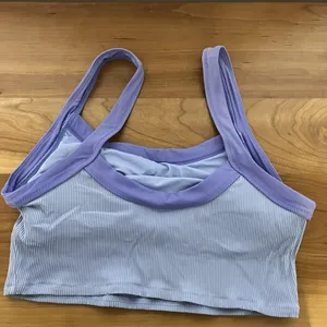 Aerie Women's Ribbed Scoop Padded Bralette Size‎ Medium 2 Shades Of Blue thumbnail 3