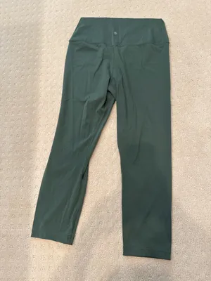 CRZ YOGA 7/8 High Rise Leggings Large Sage Green Cropped thumbnail 3