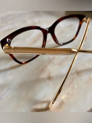 Gucci GG0566ON 002 Womens Tortoise Crystal Cat Eye Glasses Guaranteed Authentic‎ thumbnail 2