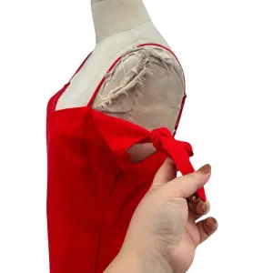 Abercrombie and Fitch Dress Sheath Tie Off the Shoulder Linen‎ Blend Red Size 4 thumbnail 8