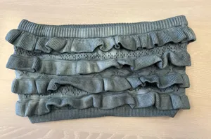 Edikted women size xs/s knit ruffles y2k gray tube top‎ thumbnail 1