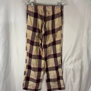 Secret Treasures Beige and Burgundy Plaid Lounge Pajama Pants — Size Small thumbnail 7