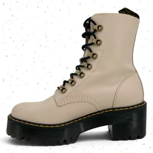 Dr. Martens Leona Boots Vintage Taupe Cream Lace Up Platform Heels Fall Size 7 thumbnail 6