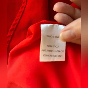Polly Red Tie Shoulder Ruched Mini Dress Size 2 thumbnail 6