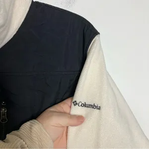 Columbia‎ white and black full zip fleece jacket size large thumbnail 3