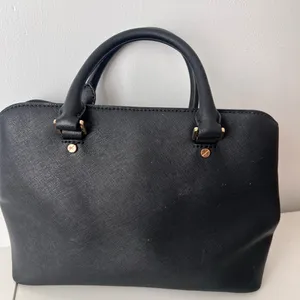 Michael Kors Black Satchel with Gold Accents thumbnail 6