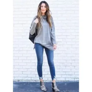 ✨Free People Bella Vista Oversized Sz Medium Tunic Top in Charcoal✨ thumbnail 4
