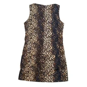 ZARA WOMAN Leopard Print Sleeveless Ruched Mini Dress w/Zipper Back -‎ M EUC thumbnail 12