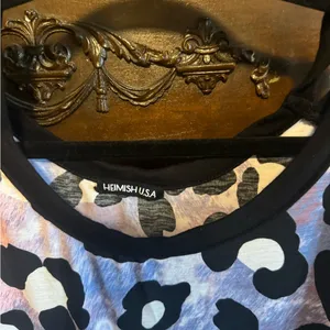 Women's Multicolor Leopard Print Top Pink Size L thumbnail 2