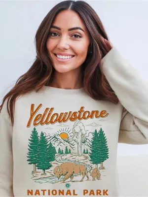 Yellowstone National Park sweatshirt size large XLarge thumbnail 2