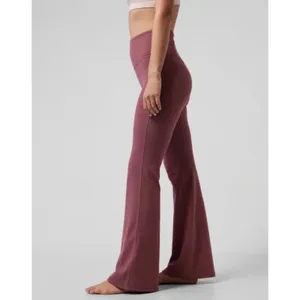 ATHLETA Elation High Rise Flare Mauve Pink Yoga Leggings Pants Womens XXS thumbnail 2