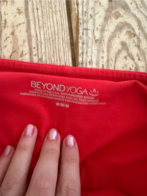 Beyond Yoga Red Strapless Midi Dress M thumbnail 2