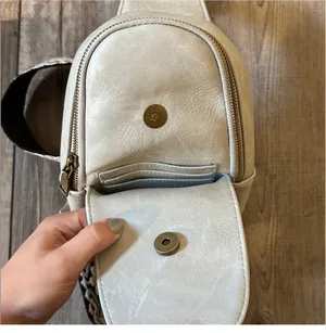 Faux Leather Crossbody Bag White thumbnail 3