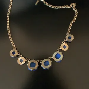 Francesca’s blue necklace with gold chain thumbnail 2