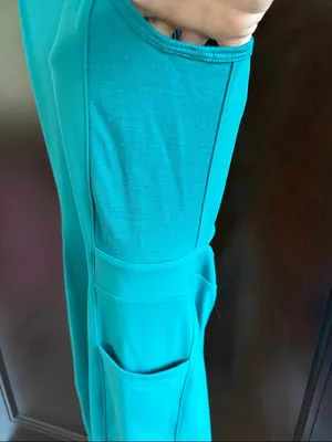 Like New SmartWool Active Tank Dress Lake Blue/Green Size Small thumbnail 7