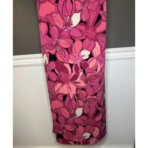 ELLE Dress Womens Medium Pink Floral Halter Maxi Jersey Sundress Casual Summer thumbnail 9