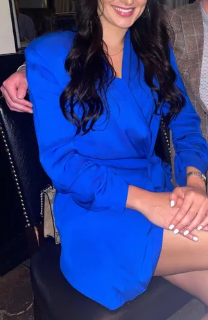 Blue Blazer Dress thumbnail 1
