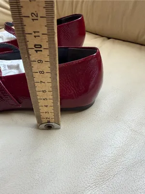 Nordstrom Burgundy Patent Leather Mary Jane Flats 6M Ballet Core Y2K Chic Retro! thumbnail 12