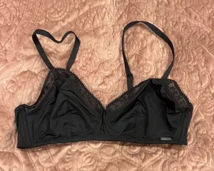 Black Lace-Trim Wireless Bra - Savage X Fenty SM thumbnail 1