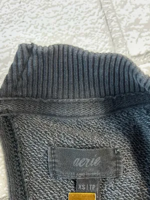 Aerie Oversized Black Sweatshirt with White Lace Bow Graphic Size XS thumbnail 4