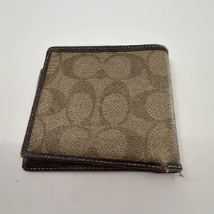 Coach Bifold Wallet Brown Signature Coated Canvas Wallet thumbnail 3