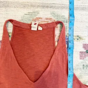 Anthropologie Dolan Coral Midi Dress Medium Satin Casual Stretch Lightweight‎ thumbnail 5