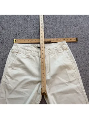 Forever 21 Cream High Rise Straight Leg Trouser Pants Womens Medium NWT thumbnail 3