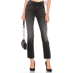 MOTHER The Rascal Ankle Snippet Night‎ Hawk Black Raw Hem Jeans 27 thumbnail 2