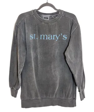 MV Sport St. Mary’s Gray Mineral Wash Sweatshirt Size Medium thumbnail 1