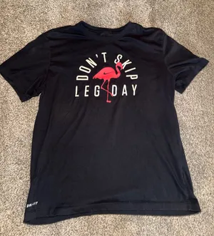 Nike Dri-FIT 'Don't Skip Leg Day' Flamingo Graphic T-Shirt thumbnail 1