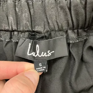 Lulus Women's Pants Small‎ Black Straight Leg Built In Belt Workwear thumbnail 7