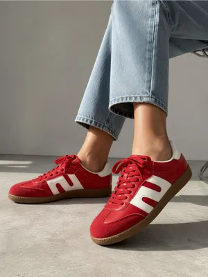Dream Paris Sneakers Women’s US 9 Red White Leather Gum Sole Casual Retro thumbnail 1