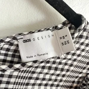 ASOS Design Gingham Maxi Dress Womens 6 Puff Sleeve Milkmaid Cottagecore‎ thumbnail 5