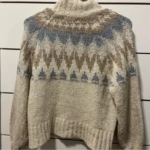 American Eagle Patterned Turtleneck Sweater thumbnail 3