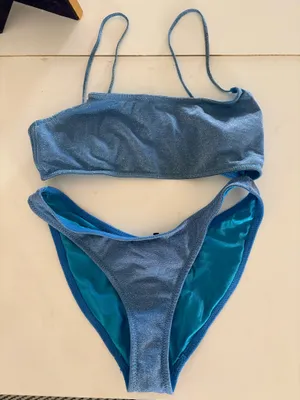 Blue Sparkly Triangl Bikini thumbnail 7