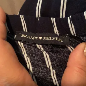 Brandy Melville Striped Navy Frankie Pants thumbnail 5