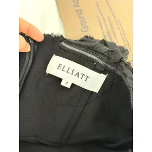 Elliatt Selena Maxi Dress Black Rosette 3D Floral Strapless Gown thumbnail 5
