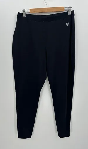 Lands End Womens‎ Black Fleece Leggings Size M Pull On Stretch Lightly Lined thumbnail 1