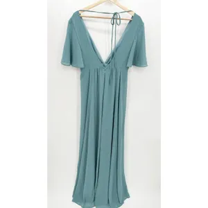 Show Me Your Mumu‎ Womens Blue Maxi Gown Size M Wedding Bridesmaid Event Flutter thumbnail 2