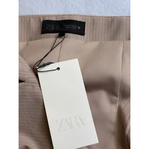 Zara Womens Tan Pinstripe Strapless V-Neck Bustier Top Size Medium NWT thumbnail 9